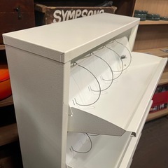 【武蔵小山店】ダルトン CDラック ホワイト 収納家具 整理 片付け ラック 小物収納 スチールラック コンパクト 省スペース インダストリアルの画像
