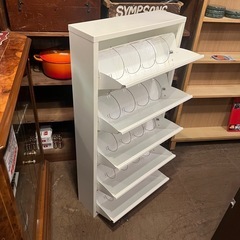 【武蔵小山店】ダルトン CDラック ホワイト 収納家具 整理 片付け ラック 小物収納 スチールラック コンパクト 省スペース インダストリアルの画像