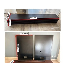 分離済 ガソリン代2000円支給【差し上げます】ダークブラウンの木製テレビスタンド2の画像
