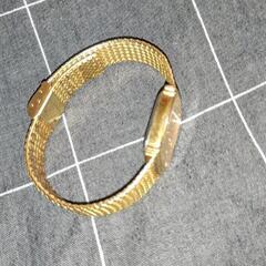 ELGINエルジン ゴールド クオーツ レクタンギュラー ステンレススチール メンズ腕時計　スイスの画像