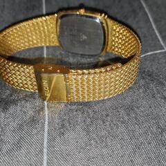 ELGINエルジン ゴールド クオーツ レクタンギュラー ステンレススチール メンズ腕時計　スイスの画像