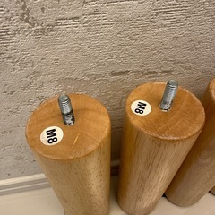 無印良品MUJI★脚付きマットレス脚20センチ★ベッド脚 M8 ナチュラル4本の画像