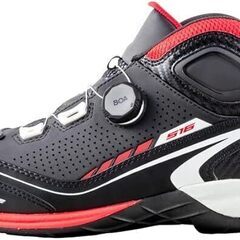 【未使用】ELF S516 バイクシューズ ブラック/レッド　27cmの画像
