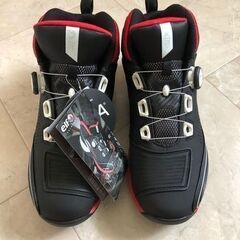 【未使用】ELF S516 バイクシューズ ブラック/レッド　27cmの画像