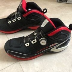 【未使用】ELF S516 バイクシューズ ブラック/レッド　27cmの画像