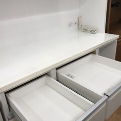 ★リユースのサカイ春日部店★KJ10998  食器棚 ホワイト H200×W120×D50 クリーニング済みの画像