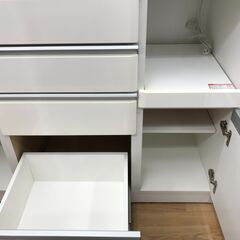 ★リユースのサカイ春日部店★KJ10998  食器棚 ホワイト H200×W120×D50 クリーニング済みの画像