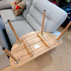 新城家具 サイドテーブル パキーラ センターテーブル タモ無垢材の画像