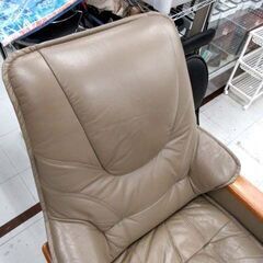現状品 1人用ソファ 幅約73cm ベージュ系 回転椅子 家具 1Pソファ 1人掛け ソファー 苫小牧西店の画像