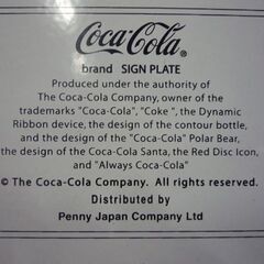 ① Coca-Cola 円形 ブリキ看板 直径28.5cm コカ・コーラ メタルサイン サイン看板 アメリカン雑貨 インテリア雑貨 札幌市東区 新道東店の画像
