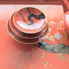 中古 お屠蘇器 お飾り お正月 松竹梅 おとそセットの画像