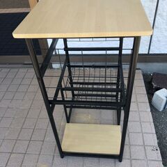 JM20107K スチールラック/レンジラック＜幅：約60cm 高さ：約80cm 奥行：約46cm＞中古品【取りに来られる方限定】の画像