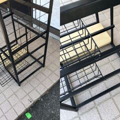 JM20107K スチールラック/レンジラック＜幅：約60cm 高さ：約80cm 奥行：約46cm＞中古品【取りに来られる方限定】の画像