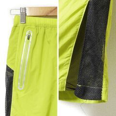 NIKE ナイキ 超薄型清涼ハーフパンツ メッシュ仕様 Sサイズ イエロー×ブラック トレーニングウェア ランニングウェアの画像
