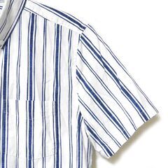 GAP ギャップ SLIM FIT ストライプ柄ボタンダウンシャツ XSサイズの画像