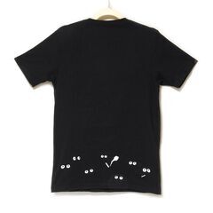Design Tshirts Store graniph グラニフ 「GO OVER THE EDGE」ロゴ 半袖Tシャツ Sサイズ ブラックの画像