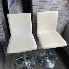 山善　カウンターチェアー2脚（1脚でも受け付けています）の画像