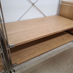 J1137【リユースのサカイ柏店】MUJI　無印良品　ステンレスユニットシェルフ　ナチュラル　クリーニング済みの画像