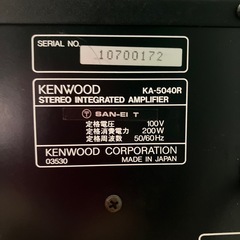 No.902　KENWOOD アンプ　KA-5040R ジャンクの画像