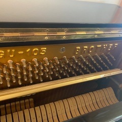 【0円・引取限定】Brother アップライトピアノ GU-105（椅子付き）の画像
