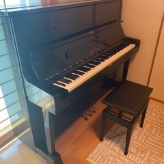 【0円・引取限定】Brother アップライトピアノ GU-105（椅子付き）の画像