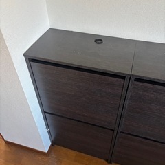 IKEA BISSA 下駄箱 2個セットの画像