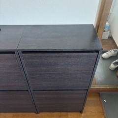 IKEA BISSA 下駄箱 2個セットの画像