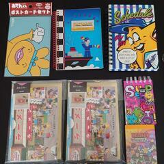 おもしろ消しゴムやメモ帳、ノートやスタンプセットなど文房具まとめてセットの画像