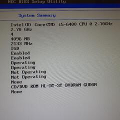 NEC デスクトップパソコン　i5-6400の画像