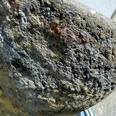 △ 石臼 いしうす 餅臼 餅つき 高さ 44cm  直径 45.5cm 汚れ欠けあり 現状渡しの画像