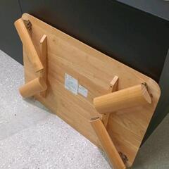 0725-080 ニトリ　折りたたみローテーブル（脚のクッション材剥がれありの画像