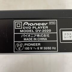 【Pioneer】パイオニア DVDプレイヤー DV-2020 2014年製 動作確認済 ブラック 箱付き 状態良好 付属品あり 映像機器 Y1934の画像