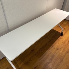 【良品】オフィスミーティングテーブル(白) 【7/31まで限定0円】の画像
