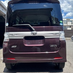 広島市　H24年式　タント　カスタムX 車検費用込み　左側パワースライドドア　フルセグ　Bluetooth DVD ETC付き　機関良好です🙆の画像