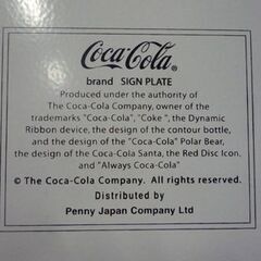 ② Coca-Cola 円形 ブリキ看板 直径28.5cm コカ・コーラ メタルサイン サイン看板 アメリカン雑貨 インテリア雑貨 札幌市東区 新道東店の画像