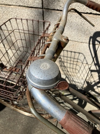 古い自転車 MARUYONE 丸米 茶色 アンティーク ヴィンテージ (mishima