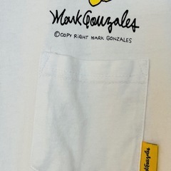 mark gonzales マークゴンザレス 半袖Tシャツ M ホワイト 白 ポケットTシャツ の画像