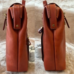 ヘルツラックスリュックR-143リュックサックデイパックナップザックリックサックレザー本革牛革赤レッドメンズレディースユニセックスの画像