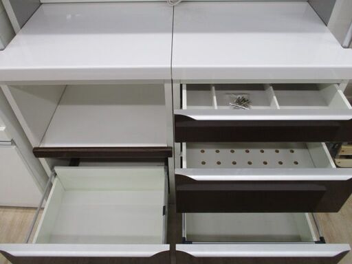 ジモティー割引?️【ジャングルジャングル 岸和田和泉インター店】システムキッチン　ホワイト　ブラウン　 和泉市 堺市 岸和田市 泉大津