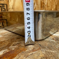 C(7395) 深型組バット 4号 まとめて4個 ステンレス 18-8 AG クローバー印 中古品 業務用 厨房用品 飲食店 店舗用 調理用の画像