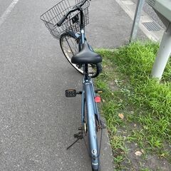 【リサイクルショップどりーむ荒田】 No.388 エコチャリ番号21843H 自転車 26インチ 内装3段切り替え LEDオートライト 鍵付きの画像