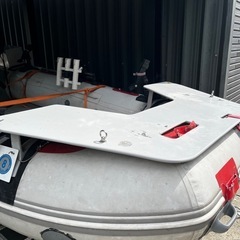 ゴムボート　トレーラー　船外機20馬力　アキレスAS350の画像