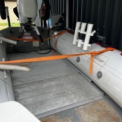ゴムボート　トレーラー　船外機20馬力　アキレスAS350の画像