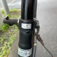 【リサイクルショップどりーむ荒田】 No.387 エコチャリ番号21842H 自転車 27インチの画像