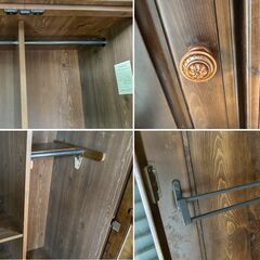 【★無料】フクイ製 昭和レトロ 木製ワードローブ 洋服箪笥 美品 タンス 引き取り限定 Free Wooden Wardrobeの画像