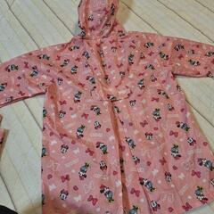雨具 カッパ レインコート 100 100cm ピンク ミニー ディズニーの画像