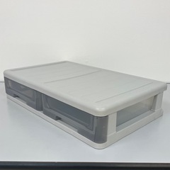 stp-3312 2連プラスチックケース　プラケース　収納ケース　衣装ケース　押入れ収納　衣類ケース　収納　押入れ　押入　引き出し　引出　衣類収納　隙間収納　スキマ収納　デッドスペースの画像