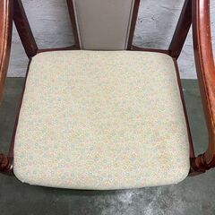 【カリモク】刈谷木工 ダイニングチェア 木製チェア ヴィンテージ家具 当時物 レア カリモク家具 レトロ アンティーク 木製家具  A0102の画像
