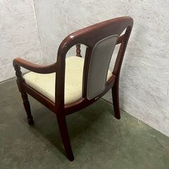 【カリモク】刈谷木工 ダイニングチェア 木製チェア ヴィンテージ家具 当時物 レア カリモク家具 レトロ アンティーク 木製家具  A0102の画像
