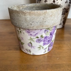 陶器　フラワーポット　×3の画像